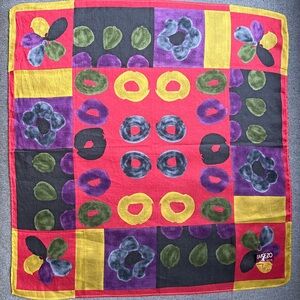 Takezo Colorful Patterned Handkerchief Neckerchief Made In Japan 16.5”x16.5”